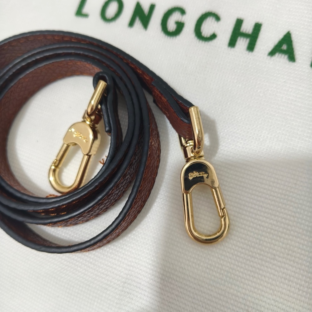 Longchamp Cream Woven Tote with Brown Leather Trim and Horse Motif - Picture 11 of 13